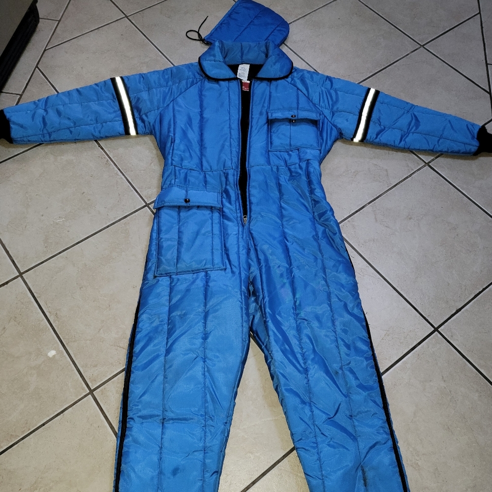 70’s Vintage unisex teens JCPenney Snowmobile Apparel Snowsuit blue